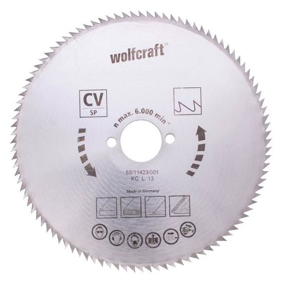2692000 Wolfcraft 1 ème Lame De Scie CV L = 230 mm T-tige