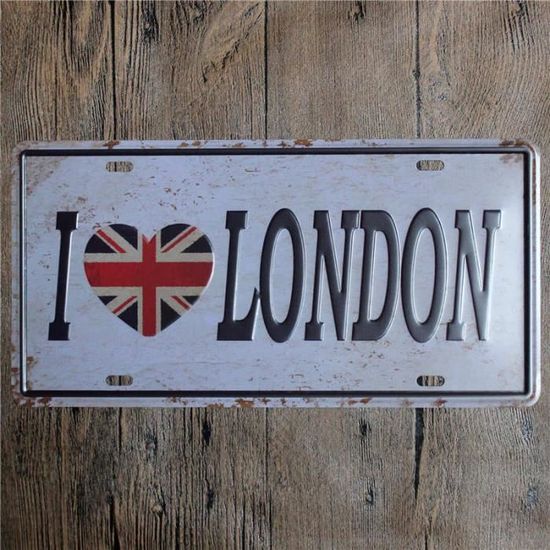 Plaque D'Immatriculation Métal Chelsea FC – Blue Lions – Accessoire Voiture Supporter