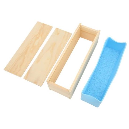 Moule à Savon Bois + Silicone Tyenaza – Coupe-Savon Vague, Idéal Débutants Pour Savon Artisanal DIY