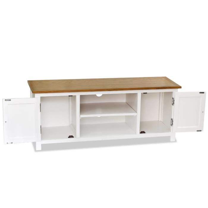 Jardin - Meuble tv Magnifique - Armoire TV Banc TV 120x35x48 cm Bois de chêne massif Style ancien - 66477