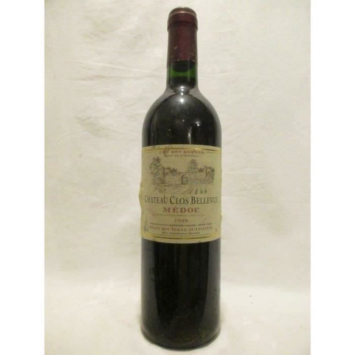 médoc château clos bellevue cru bourgeois rouge 1999 - bordeaux france