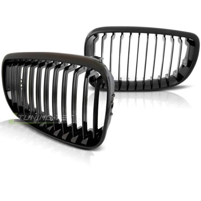 Paire grilles calandre BMW serie 1 E87/E81/E82/E88 07-13 noir brillant