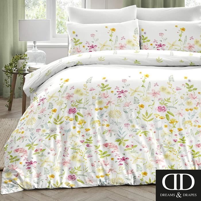 Rêves & Rideaux Aimee-Easy Soin Set Housse de Couette, Multicolore, King