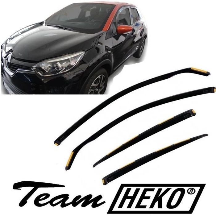 - Deflecteurs d'air Déflecteurs de vent Compatible avec RENAULT CAPTUR 5 PORTES 2014 - 2019 4 pcs