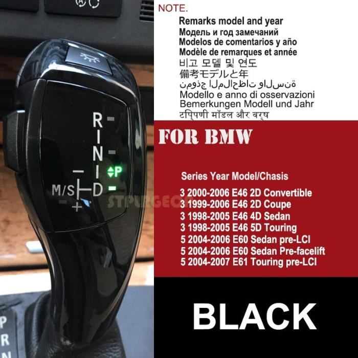 Pièces Auto,Pommeau de levier de vitesse pour BMW, BMW série 1 3 5 6, E90 E60 E46 E39 E53 E92 E81 E82 E84 E87 E88 E89 - Type Black#C