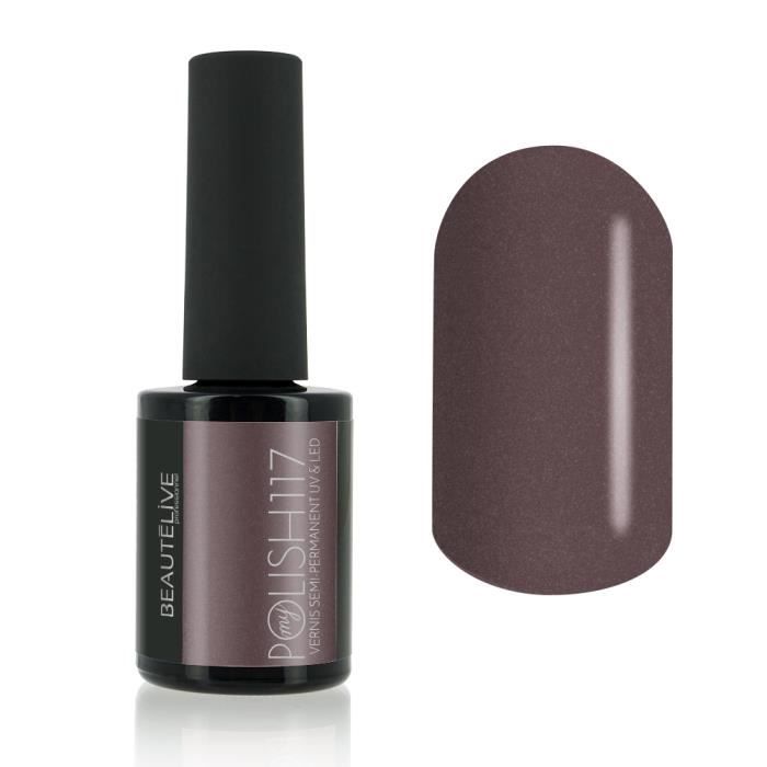 Beautélive Vernis à ongles semi permanent 117 - Brownie , Flacon 15ml Ongle