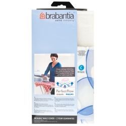 BRABANTIA Housse pour table à repasser Bubble, Perfect flow - 124 x 45 cm