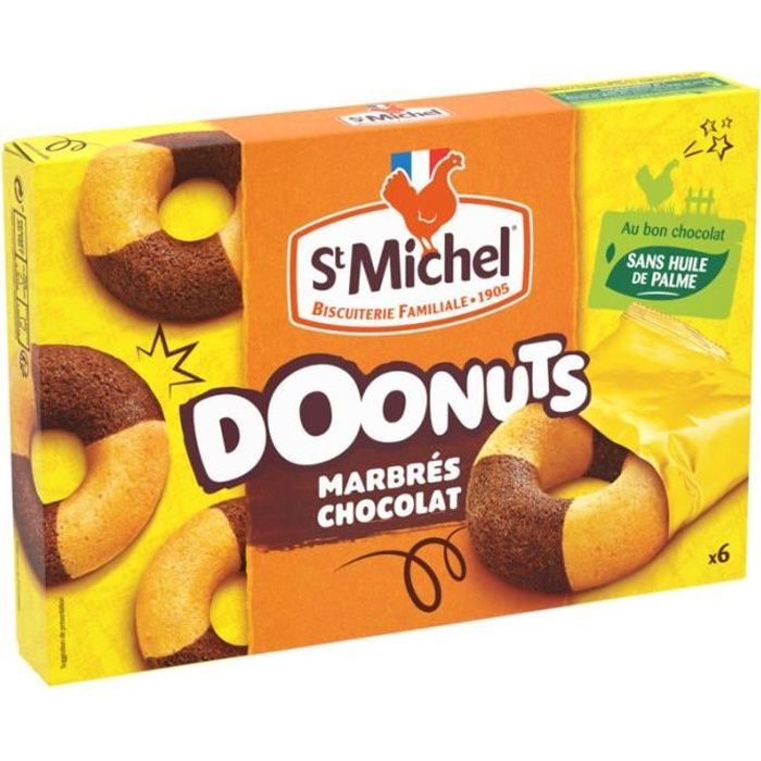 ST MICHEL Doonuts Marbrés Chocolat - 180 g