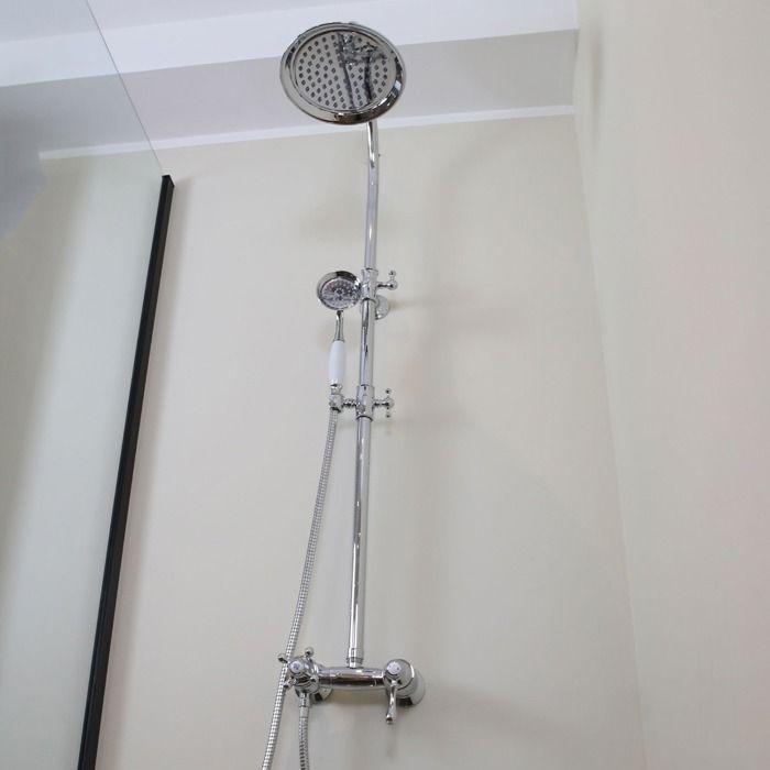 Leeds 2 colonne de douche retro vintage avec mitigeur mécanique Essebagno chromé