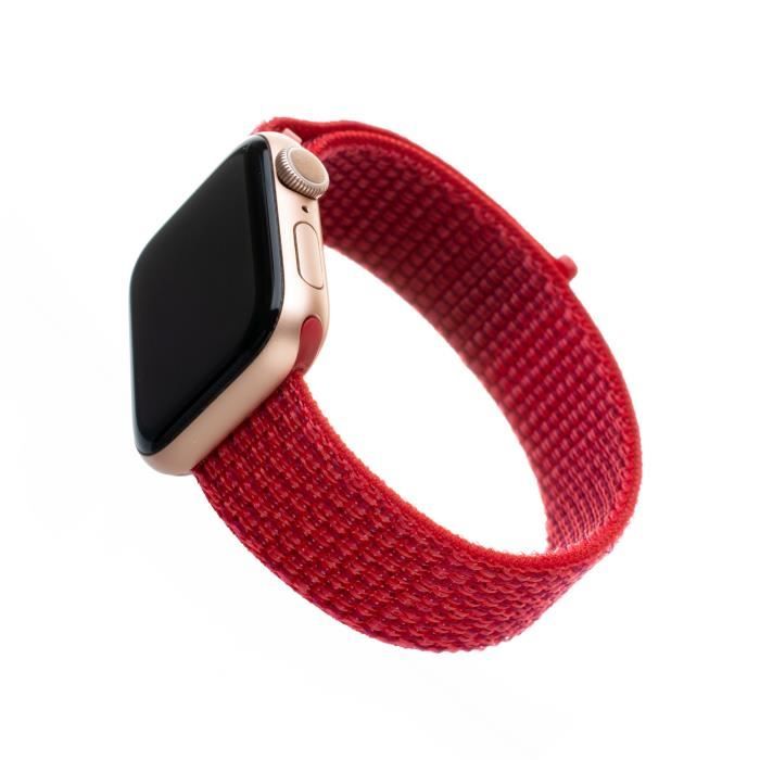 Bracelet en nylon FIXED Nylon Strap pour Apple Watch 38-40-41 mm, rouge