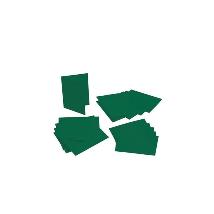 Lot de 5 Cartes double rectangulaires et enveloppes, Format A6, 10,5 cm x 15 cm - Vert sapin