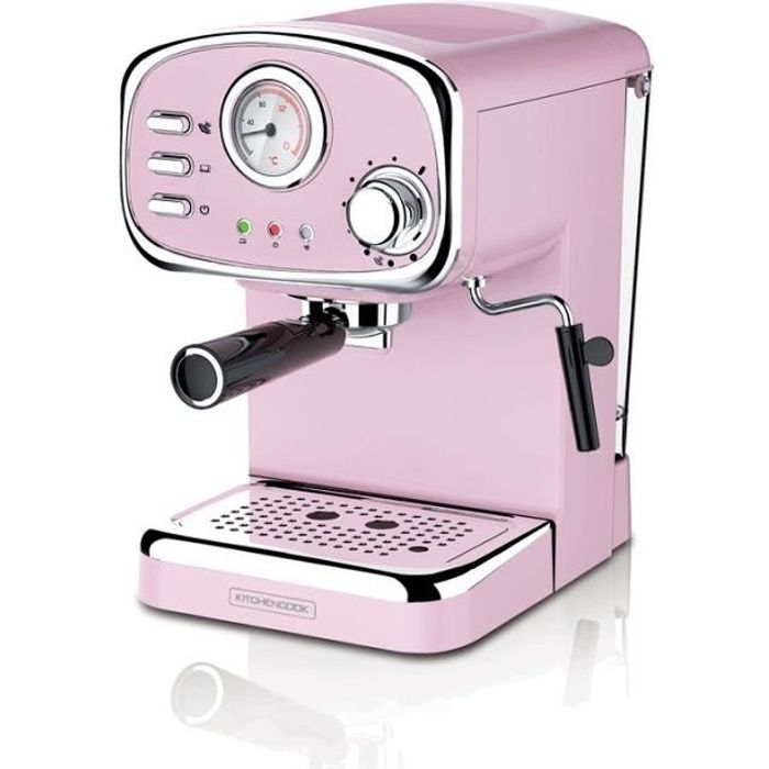 Machine A Expresso 1100w 7 Boissons A Preparer Little Italy Rose De Kitchencook