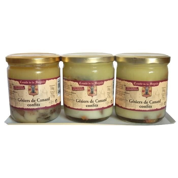 Lot de 3 Gésiers de Canard 350g - Comte de la SEYNIE
