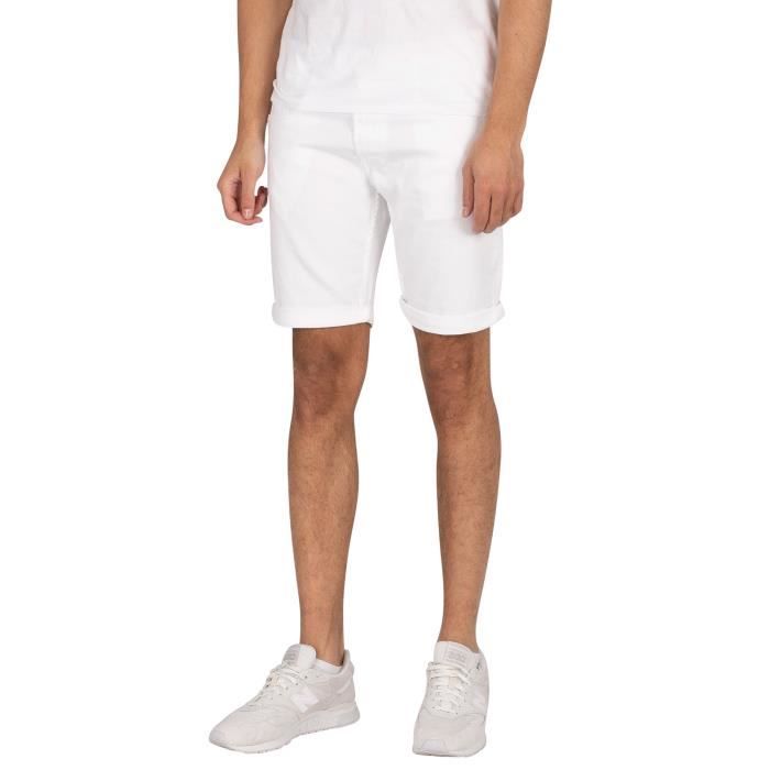 Replay Pour des hommes Nouveau Short Anbass Denim Slim, blanc