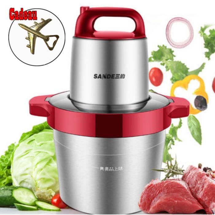 OFELI® 1000W 6L Rouge Multifonction Electrique Hachoir de Viande d'Acier Inoxydable Commercial de Haute Qualité