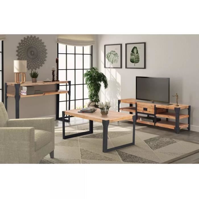 Ensembles de meubles de salon-séjour Mobilier de salon 3 pièces Bois d'acacia massif