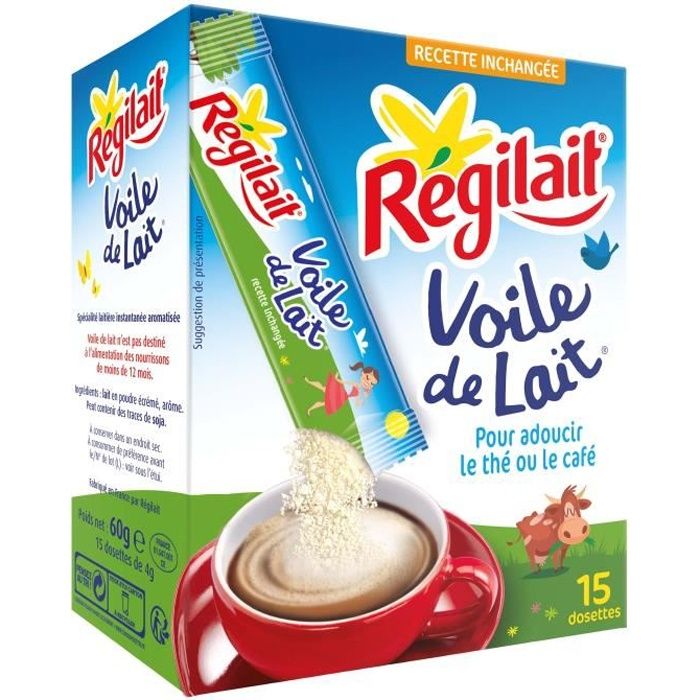 REGILAIT Poudre Voile de lait - En boîte de 15 sticks - 4 g