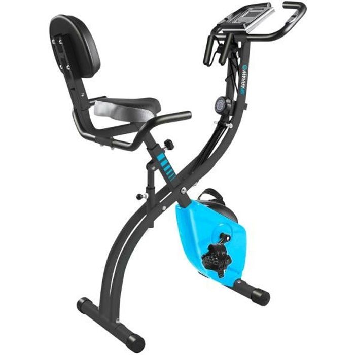Vélo d'appartement compact et pliable SUPER X BIKE - Réglable, Roue inertie 1.6Kg
