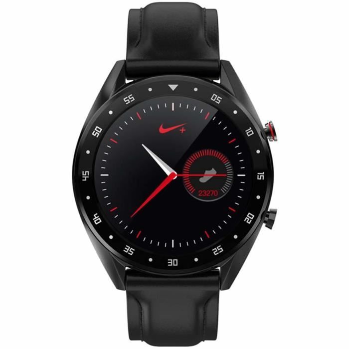 L7 Montre connectée ECG + PPG HRV Rapport de fréquence Cardiaque Moniteur de Pression artérielle Étanche IP68 - Noir