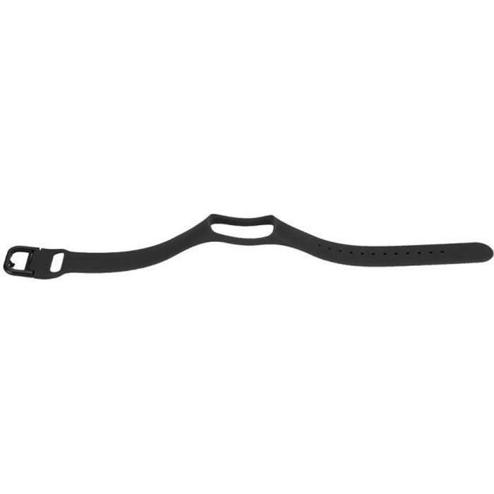 VINGVO bracelet de montre simple Bracelet de montre en silicone de couleur unie pour Samsung Galaxy Fit-e / SM-R375 (noir)
