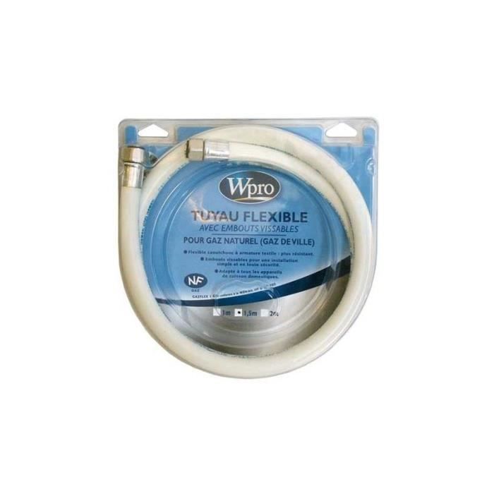 TUYAU GAZ NAT EMBOUTS MÉCANIQUES 1,50M (VALIDITÉ 10 ANS) 2627725 - 481981729009 75s2698 - BVMPièces