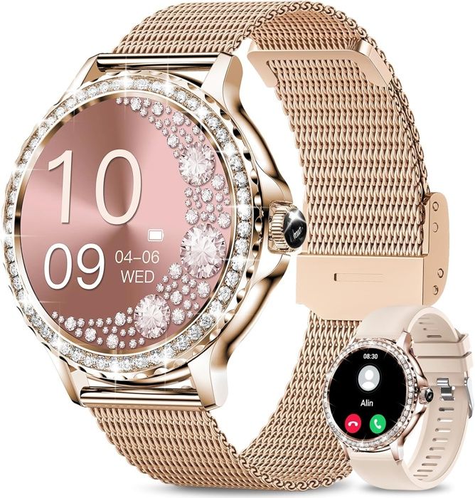 Montre intelligente pour femme tracker dactivité de 13 pouces Bluetooth 5.2 pour les appels