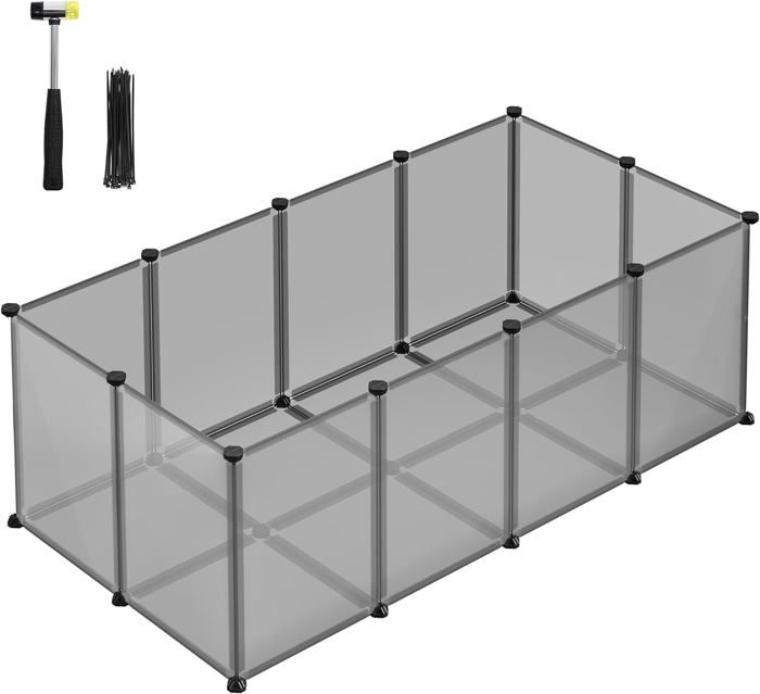 ENCLOS CHENIL PARC ENCLOS MODULABLES 125 x 63 x 42 cm POUR PETITS ANIMAUX