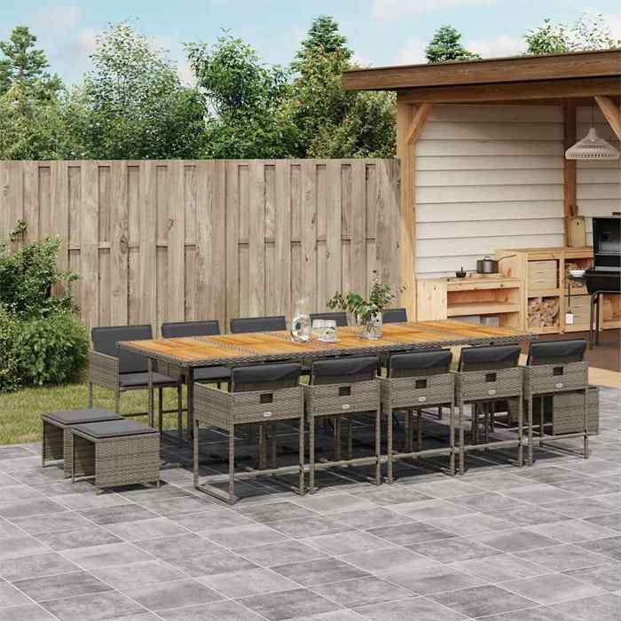 Salon de jardin avec coussins - vue 5