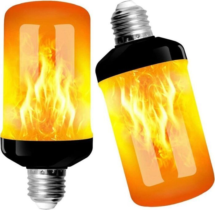 Lot de 2 ampoules LED à flamme de feu effet de combustion scintillante lampe de décoration vintage classique E27