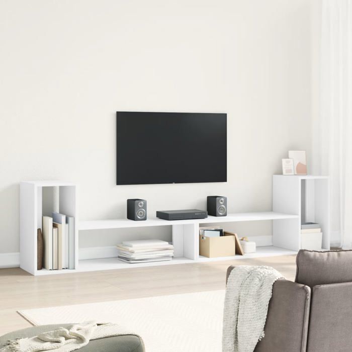 Ensemble meubles TV - mango - 2 pcs - classique - blanc 100x30x50 cm - Bois dingénierie M3164