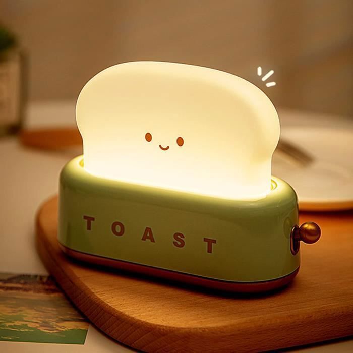Veilleuse pain grill Lampe pain grill Dcoration mignonne de chambre de dortoir Veilleuse avec minuterie VEILLEUSE HORS PUERICULTURE