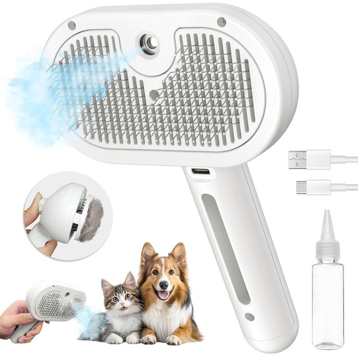 Comparer les prix de Brosse vapeur Nodibs 3 en 1 - Pour chienschats ABS et acier inoxydable charge USB-C massage Label