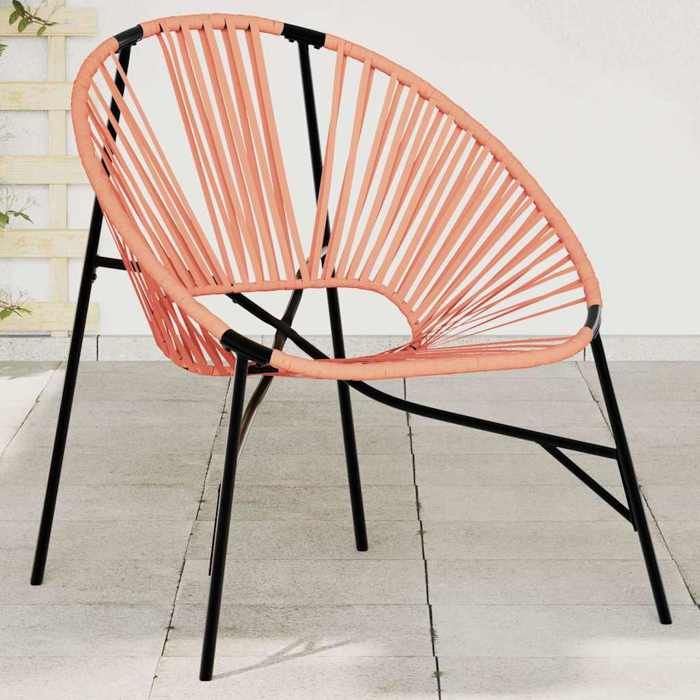 vidaXL Chaise œuf de jardin noir et orange résine tressée chaise oeuf siège de jardin chaise de patio chaise de jardin 4009291