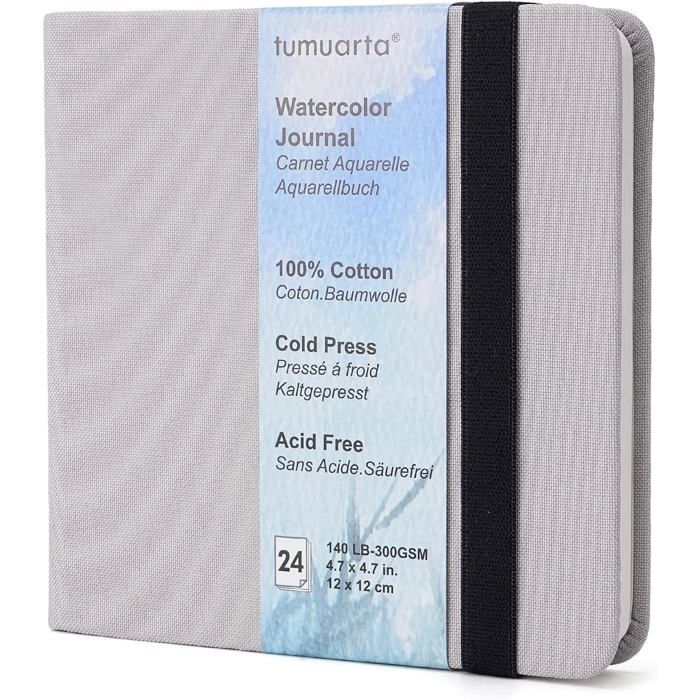 Arrtx Carnet De Croquis Aquarelle 300g/m² - 100% Coton, 20 Feuilles, Format Portable 13,6 X 9,8 Cm