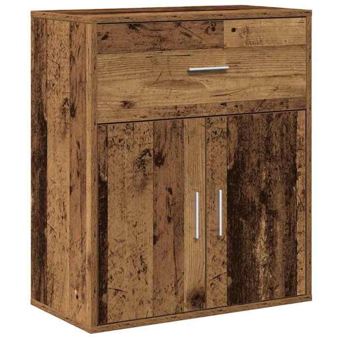 YUN@Buffet Bas Bahut Armoire Commode Sidebord avec tiroir Vieux bois 60 x 31 x 70 cm - bois dingénierie @3003@