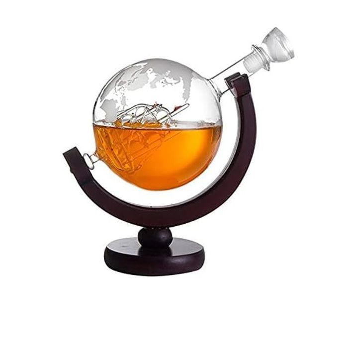 Verre et carafe à whisky gravé initiale