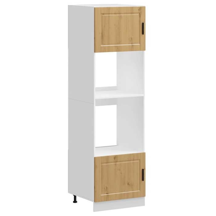 Automne/hiverArmoires de four - Armoire bas de cuisine Colonne cuisine - 2 pcs Porto chêne artisanal bois dingénierie6369042