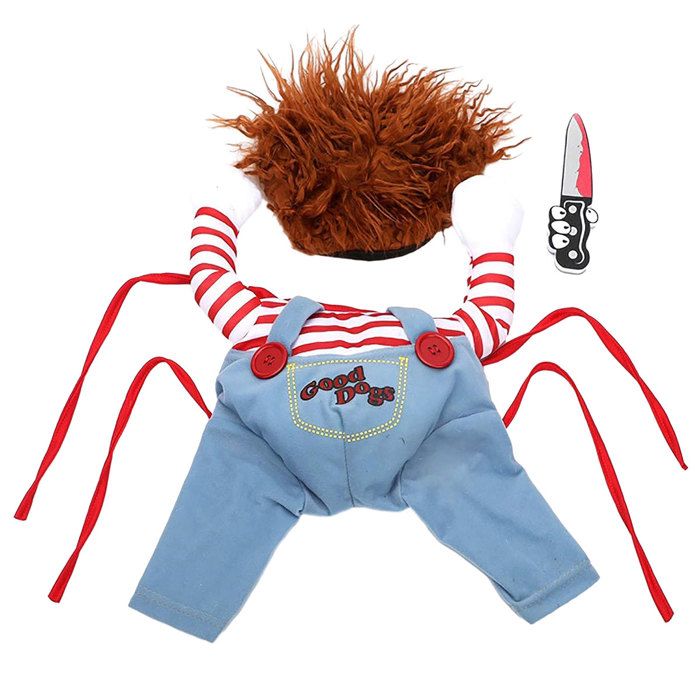 Déguisement de poupée mortelle pour chien déguisement amusant pour Halloween Noël fête
