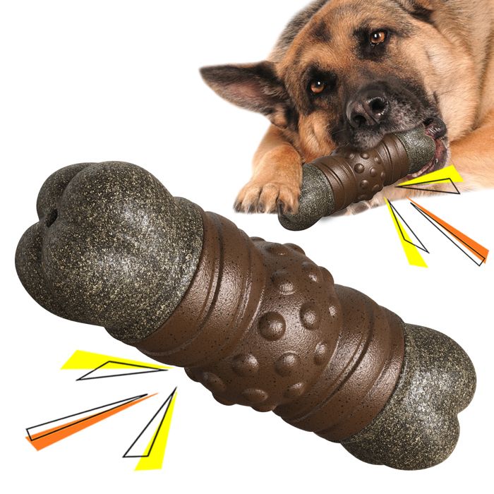Jouet pour chien indestructible - Phoesky - Résistant aux morsures - Grinçant - À mâcher - Molaire - Interactif