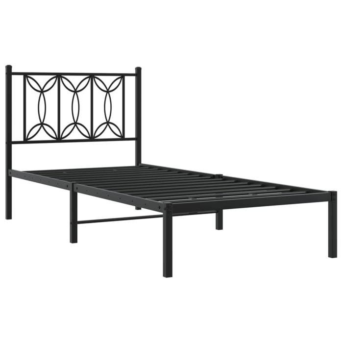 ShieldPro®Structure/Cadre de lit métal(1 PCS) - Meuble de chambre - SHELL - 1 PLACE - sans matelas - avec tête de lit no