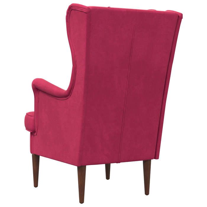 Confortable Fauteuil simple pour salon bureau chaise relax Bordeaux Velours__27898