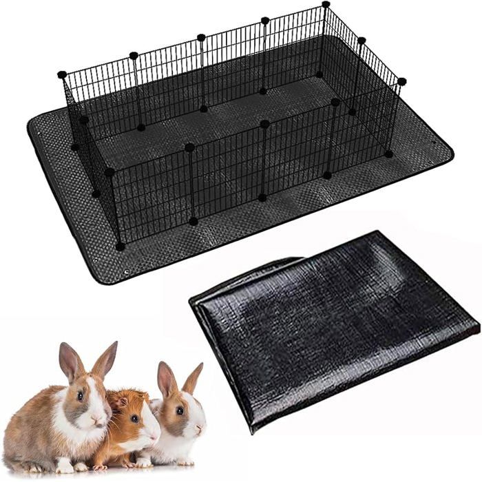 Tapis de Parc imperméable pour Animal Domestique 150 x 100 cm Base réutilisable pour Lapins Lapinsfurets Autres Petits Animaux