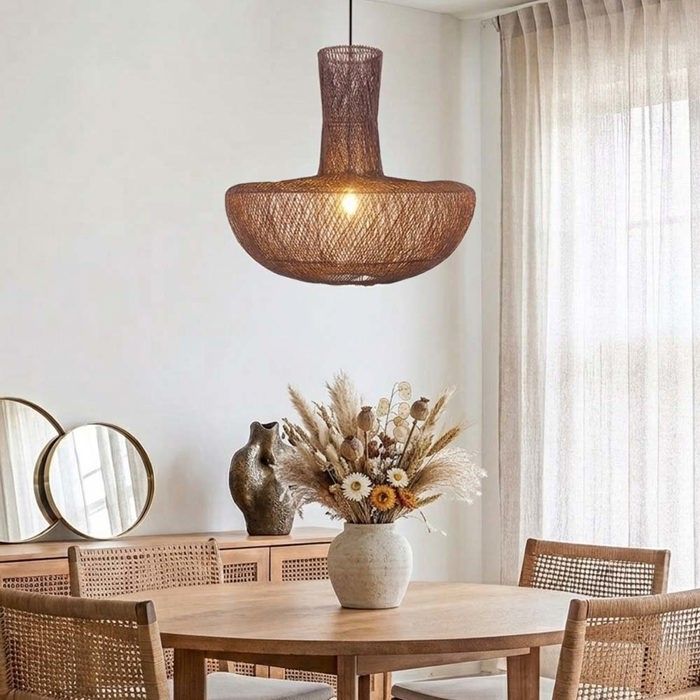 Milton & Oldbrook Rotin Lampe à Suspension Ø 50 cm Oeiras