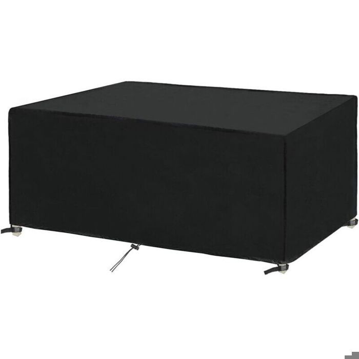 Housse Salon de Jardin 180x100x75cm Bâche Protection Table Mobilier Extérieur Imperméable Coupe-Vent Anti-UV Résistant Froid