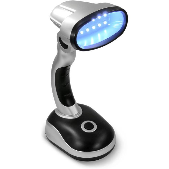 Lampe de bureau LED-lampe de table sans fil argent lumière du jour