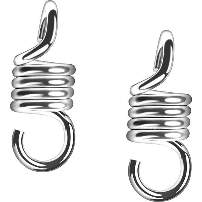 2pcs Crochet à ressort pour hamac - Capacité de charge 300kg Amortisseur efficace - Hamac chaise suspendue balançoire - 10.8x4cm