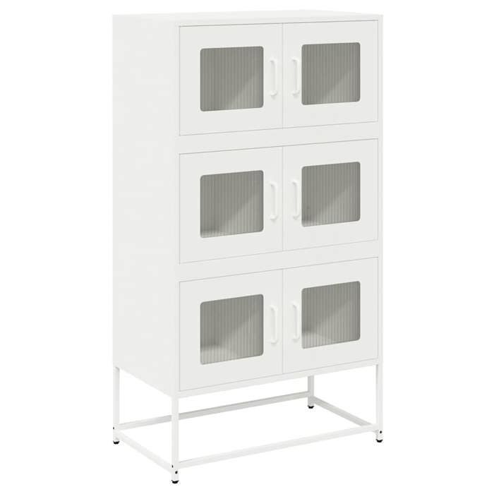 Acier Armoire haute élégant BUFFET RANGEMENT blanc 68x39x123 cm acier bb3207