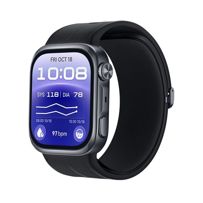 WATCH D3 Montres connectées Mesure de la tension artérielle Smartphone Lithium ion Rectangulaire Boucle