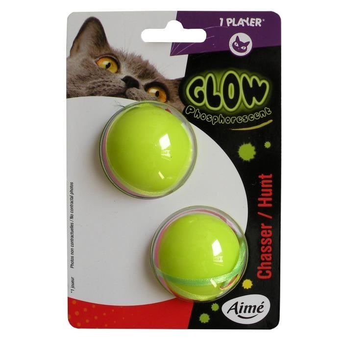 Meilleurs prix pour AIME Jouet 2 balles phosphorescentes - Pour chat