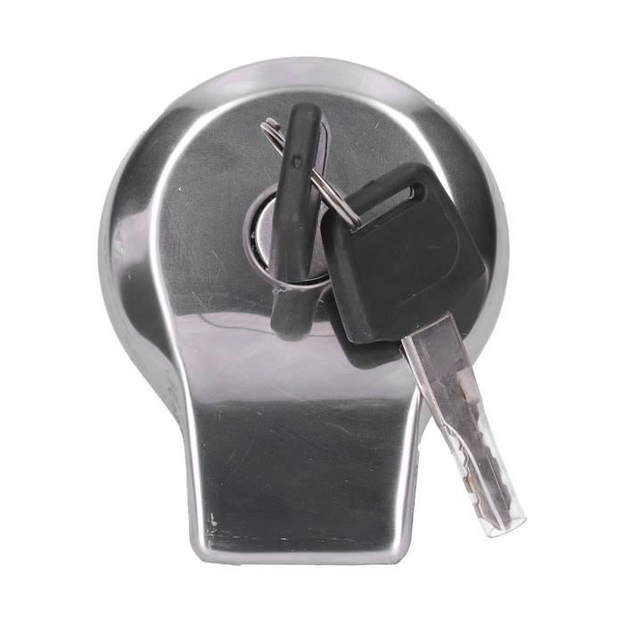 Bouchon De Réservoir D'essence Verrouillable Pour Moto/scooter - Acier Inoxydable Argenté - Universel Avec 2 Clés - Compatible Honda Ruckus, TaoTao, Etc.